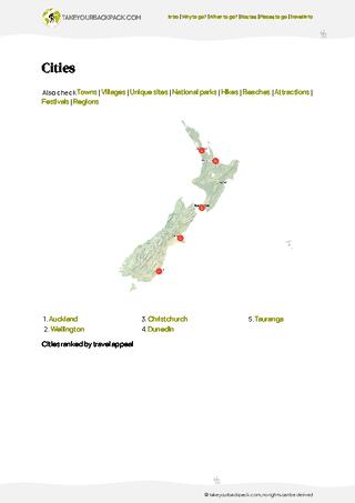 example page 4 from our offline Travel Guide for New Zealand